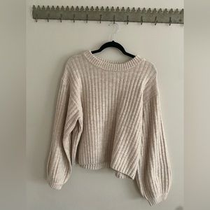 Davi and Dani Puff Sleeved Sweater